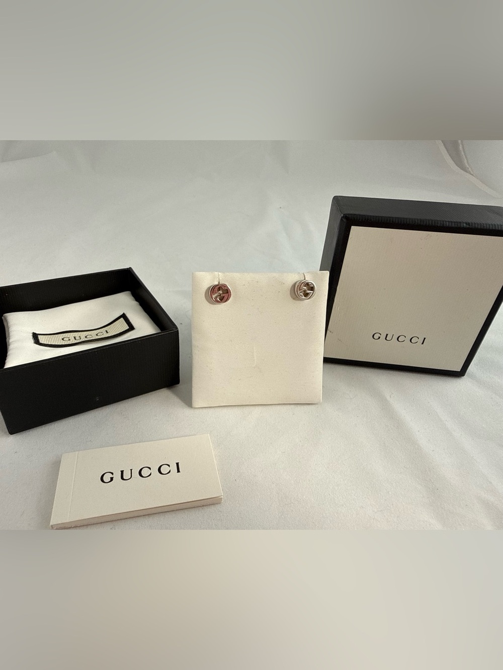 Gucci Blondie Interlocking G Sterling Silver Earrings